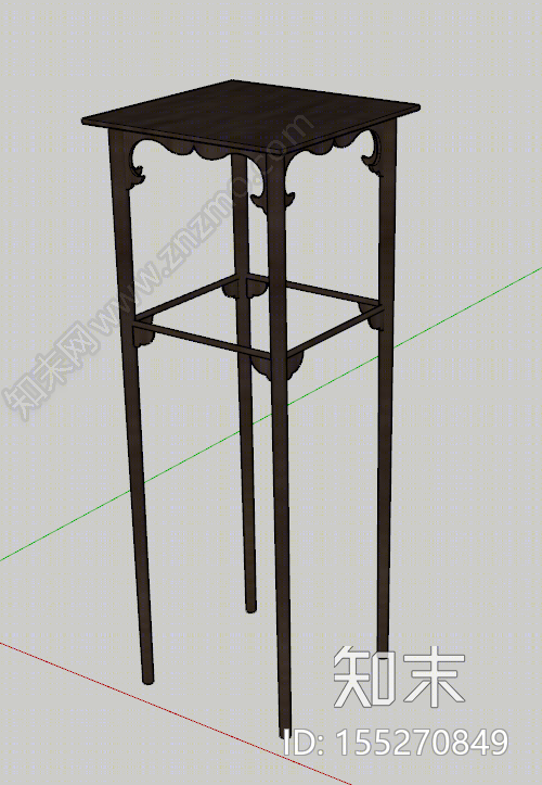 新中式风格花几SU模型下载【ID:155270849】