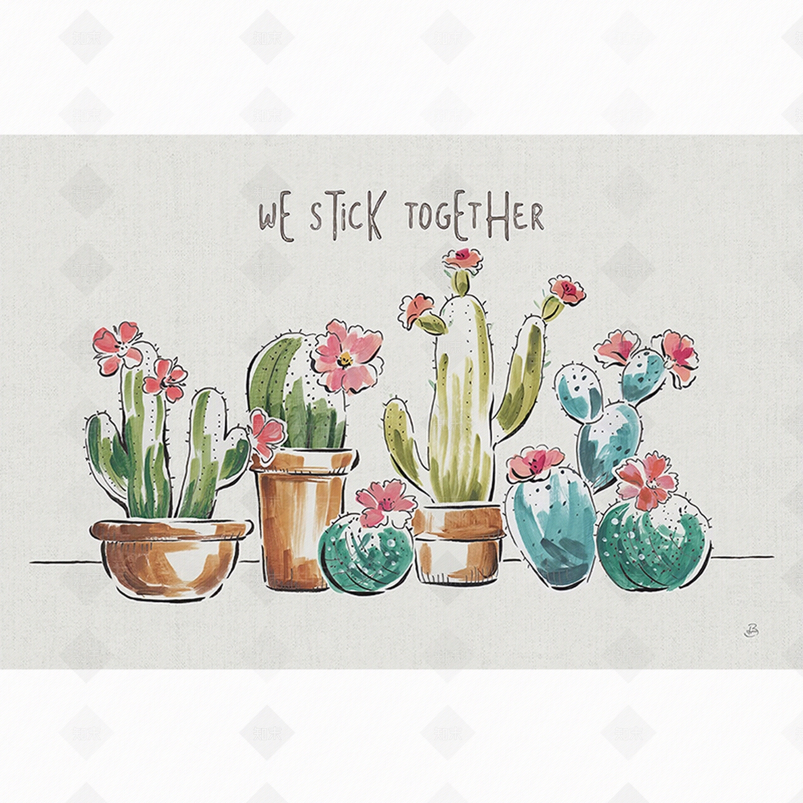 壁画，风景，壁纸，现代，北欧，花卉，手绘，儿童贴图下载【ID:355285046】