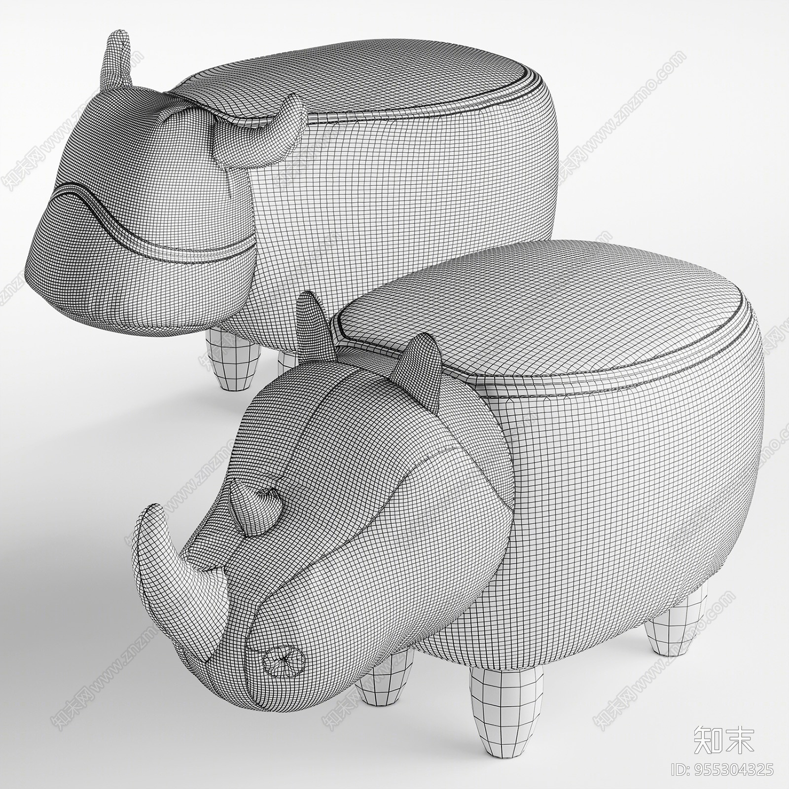 现代儿童椅3D模型下载【ID:955304325】