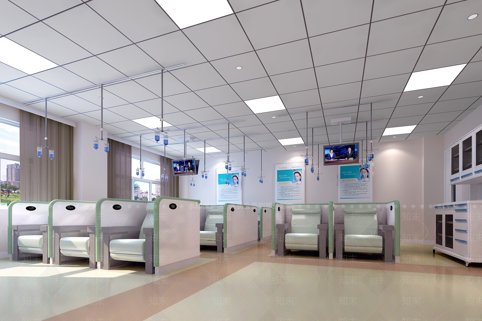 现代工装输液室3D模型下载【ID:955355606】