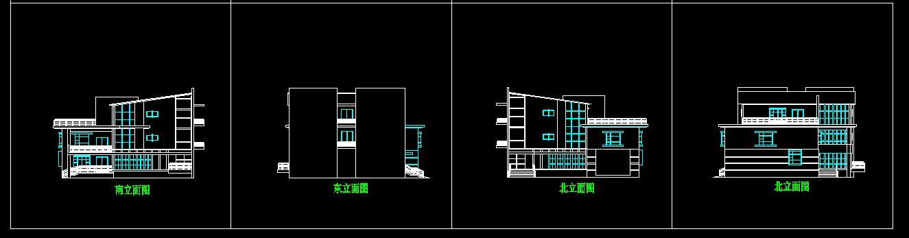 独栋小别墅CAD施工图下载【ID:555366464】