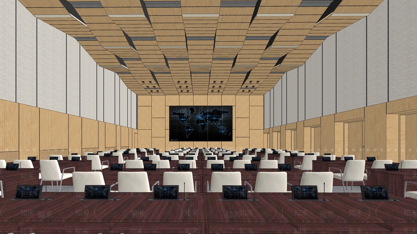 现代风格报告厅SU模型下载【ID:855372216】
