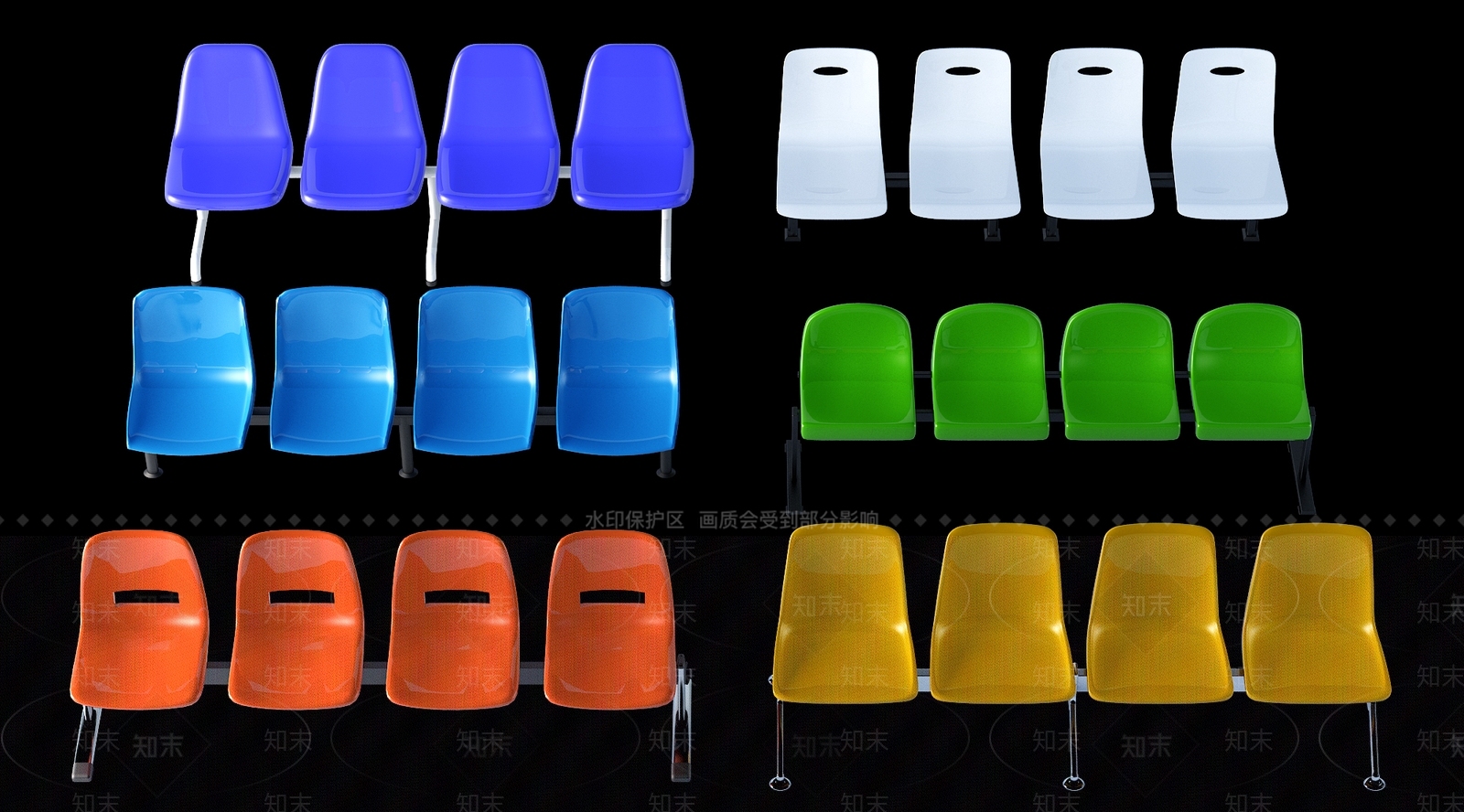 现代等候椅3D模型下载【ID:255396451】