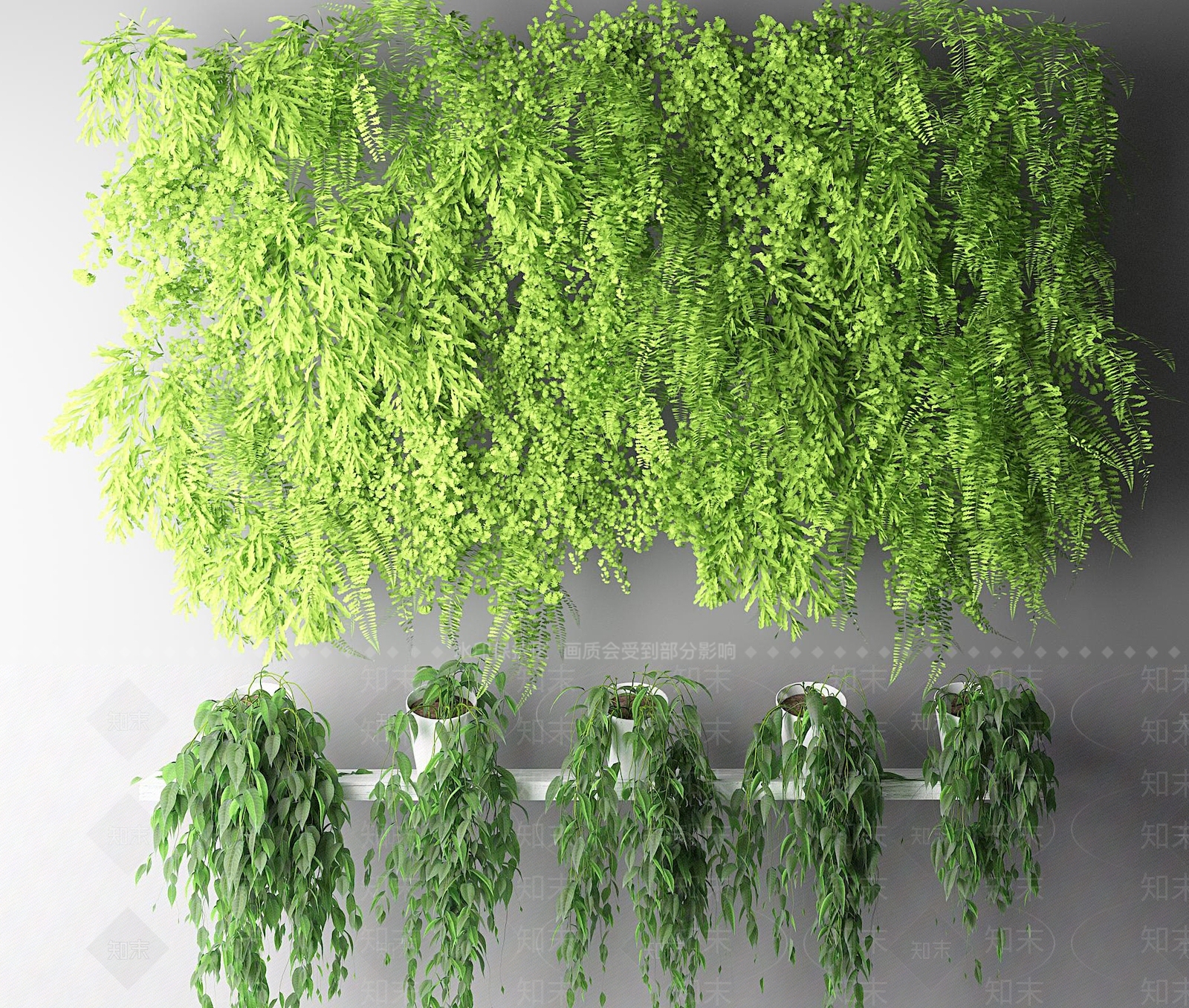 北欧植物盆栽3D模型下载【ID:455417249】