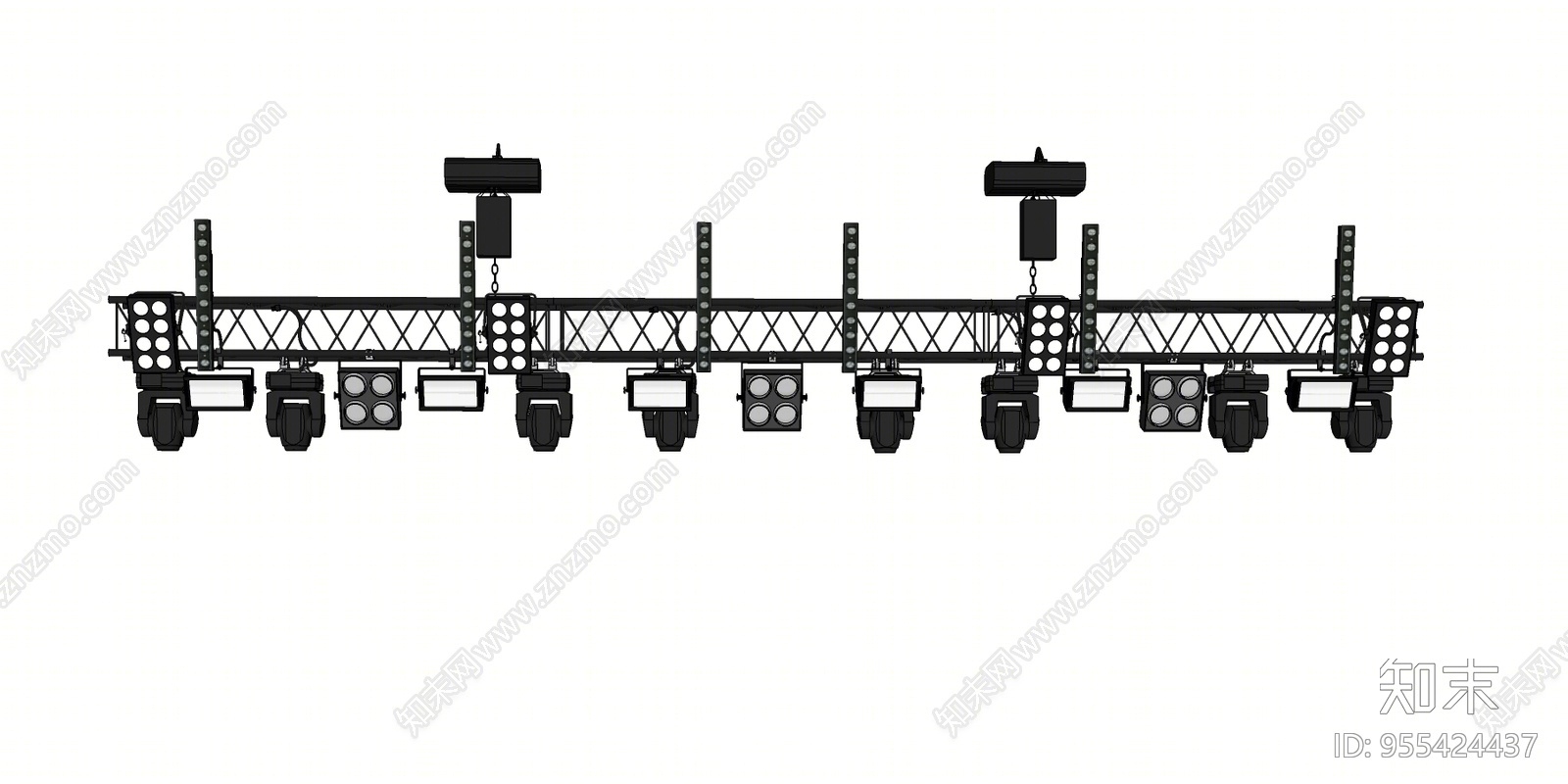 现代风格舞台灯饰SU模型下载【ID:955424437】