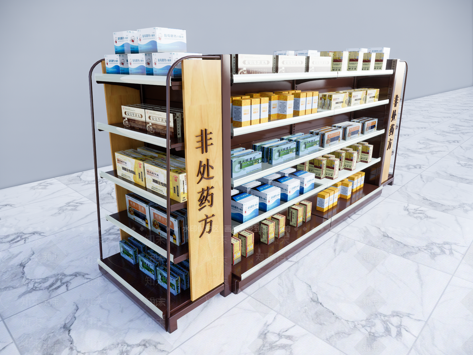 现代货架SU模型草图