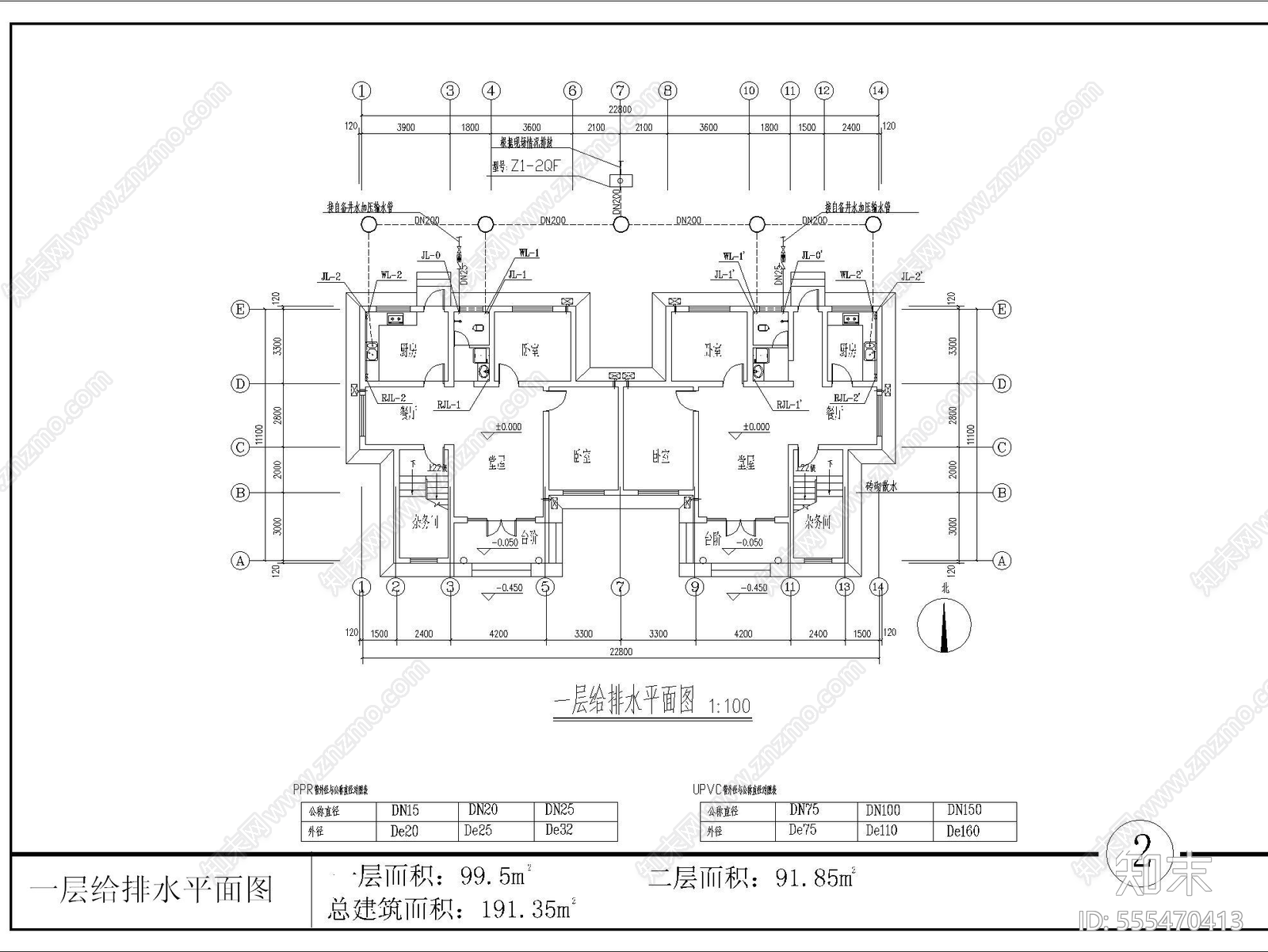 别墅效果图cad施工图下载【ID:555470413】