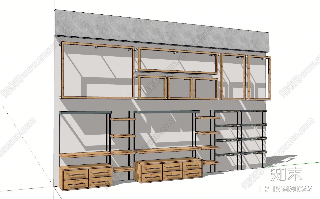 现代风格商场展区SU模型下载【ID:155480042】