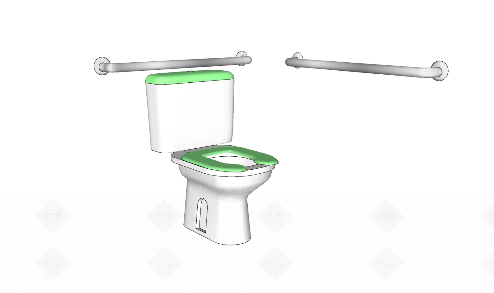 现代风格马桶SU模型下载【ID:755500137】