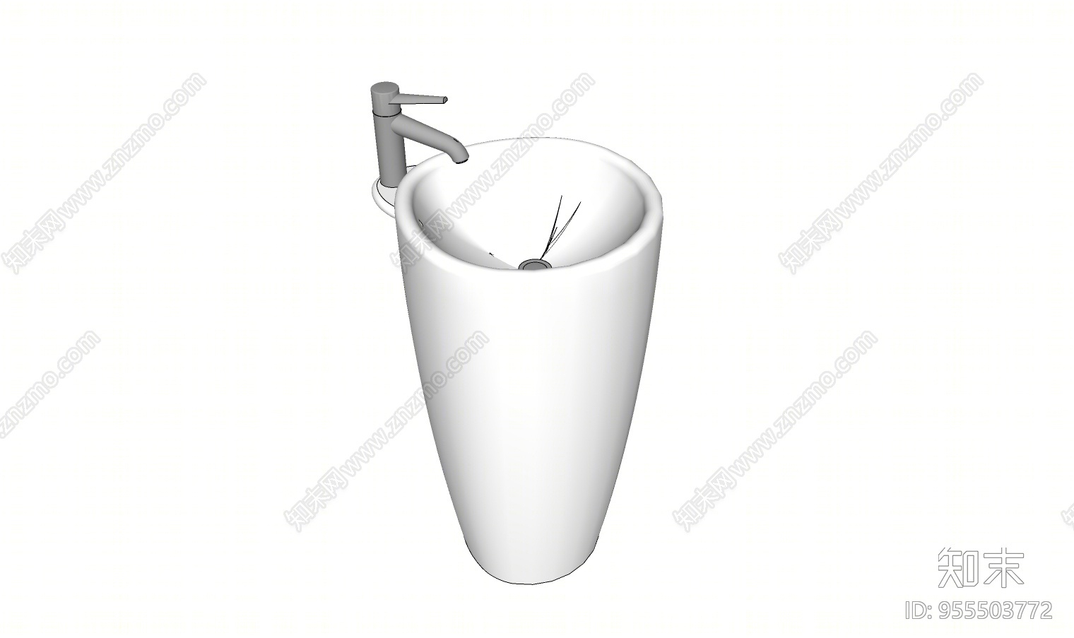 现代风格洗手台SU模型下载【ID:955503772】