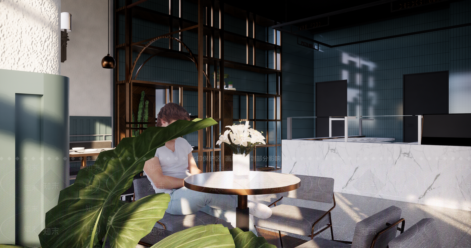 北欧风格西餐厅SU模型下载【ID:855520571】