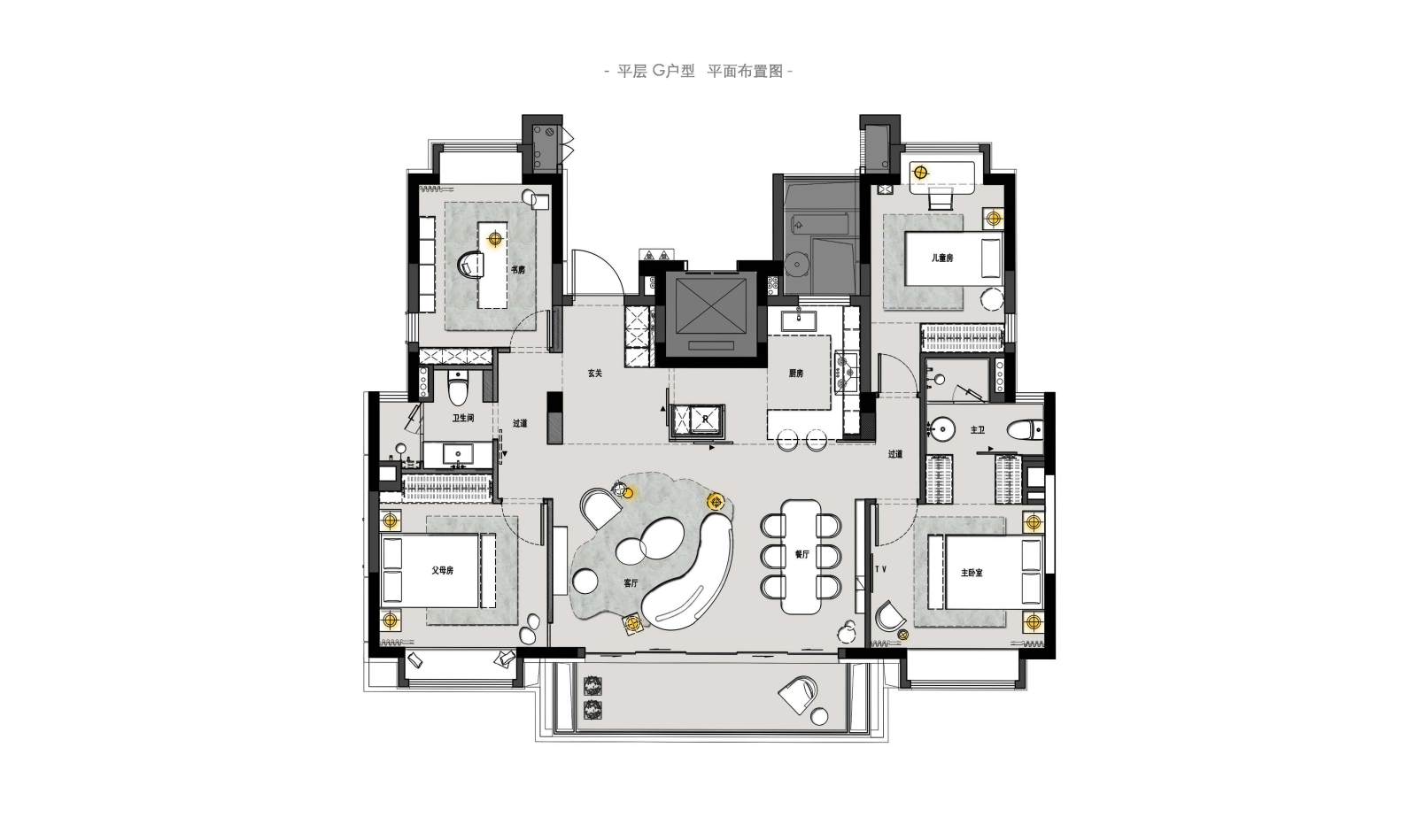 万科上海曼城3套叠拼户型样板间概念方案cad施工图下载【ID:555521724】