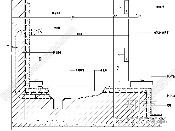 卫生间节点大样施工图下载【ID:355552644】
