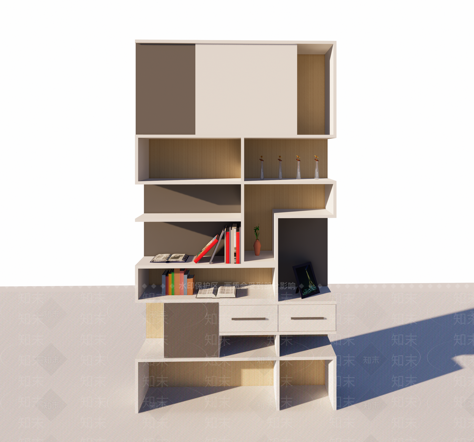 现代风格展示架SU模型下载【ID:255556558】