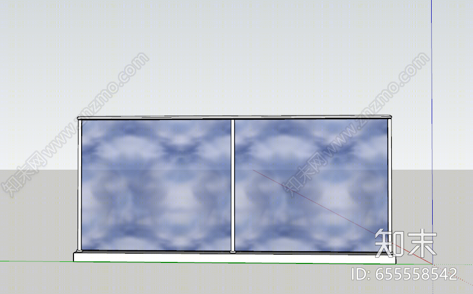 现代阳台栏杆SU模型下载【ID:655558542】