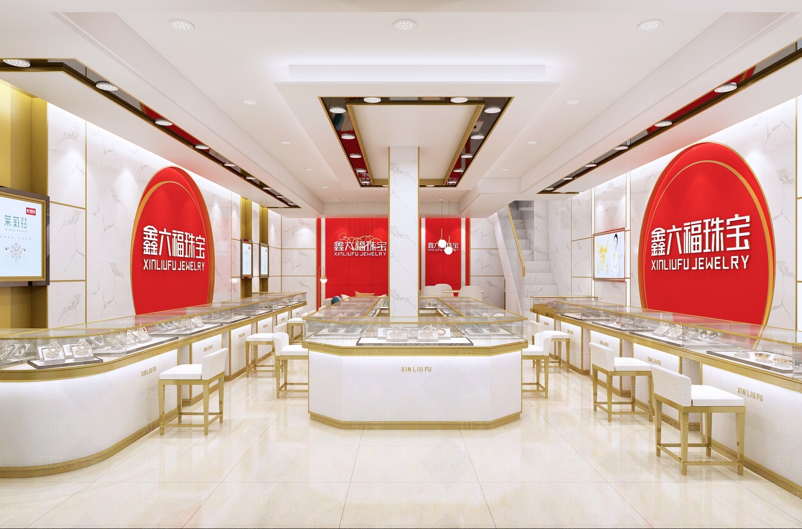 现代珠宝店3D模型下载【ID:555561828】