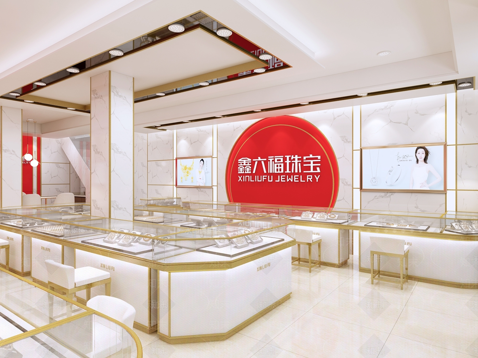 现代珠宝店3D模型下载【ID:555561828】
