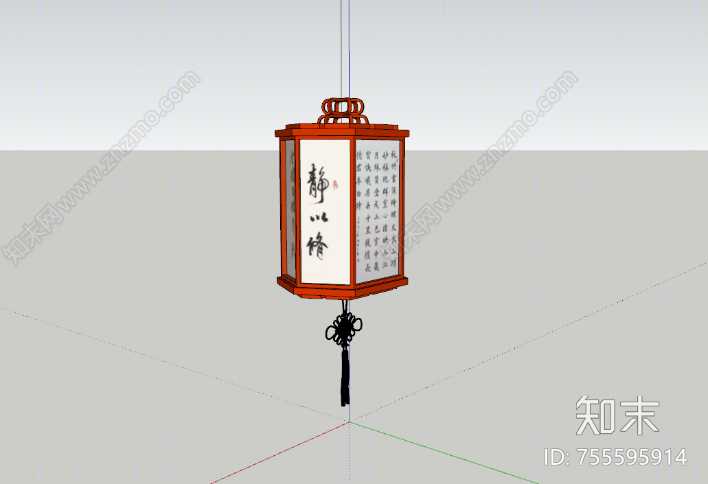 中式风格灯笼SU模型下载【ID:755595914】