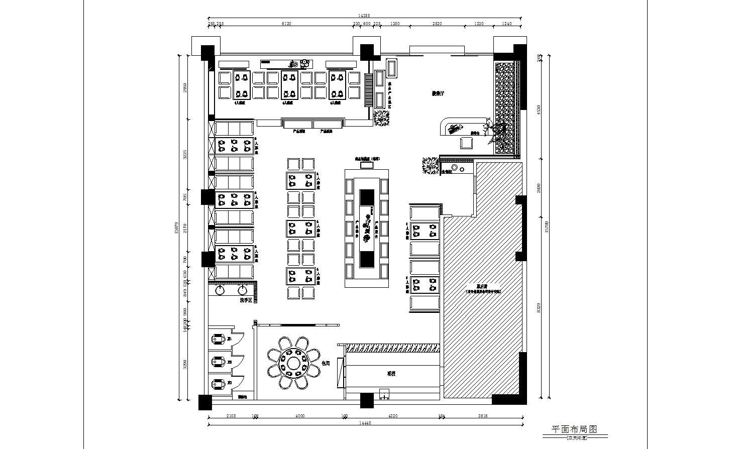 生态农产品体验餐厅丨CAD施工图cad施工图下载【ID:655622712】