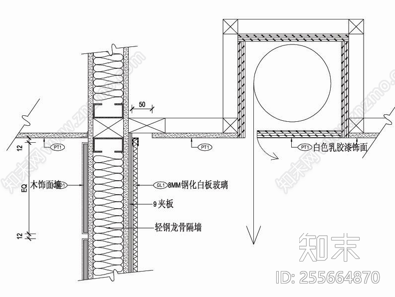 300款CAD天花顶棚图cad施工图下载【ID:255664870】