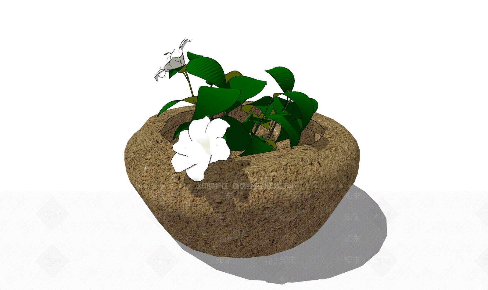 日式风格盆栽SU模型下载【ID:155666806】