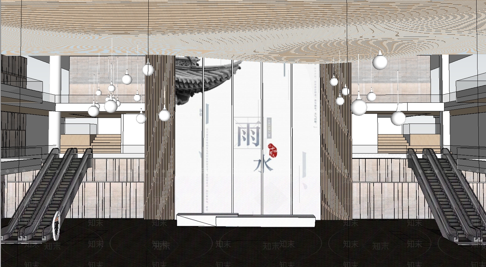 现代风格书店SU模型下载【ID:955672504】