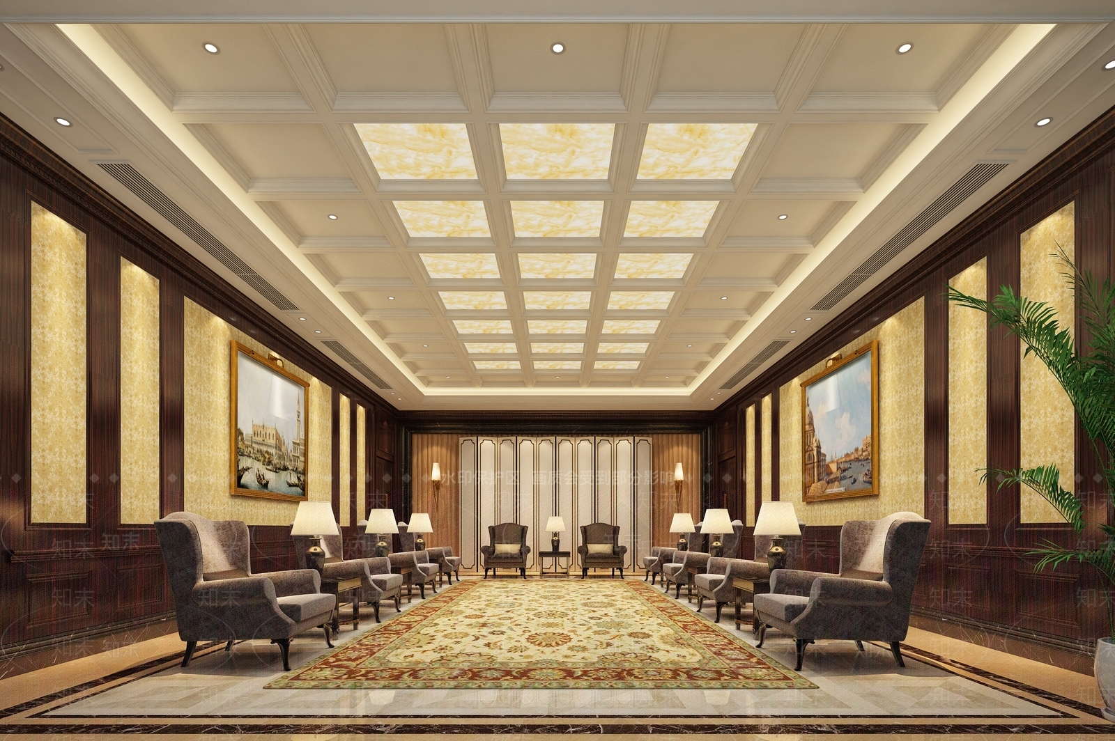 欧式古典贵宾室3D模型下载【ID:455672574】