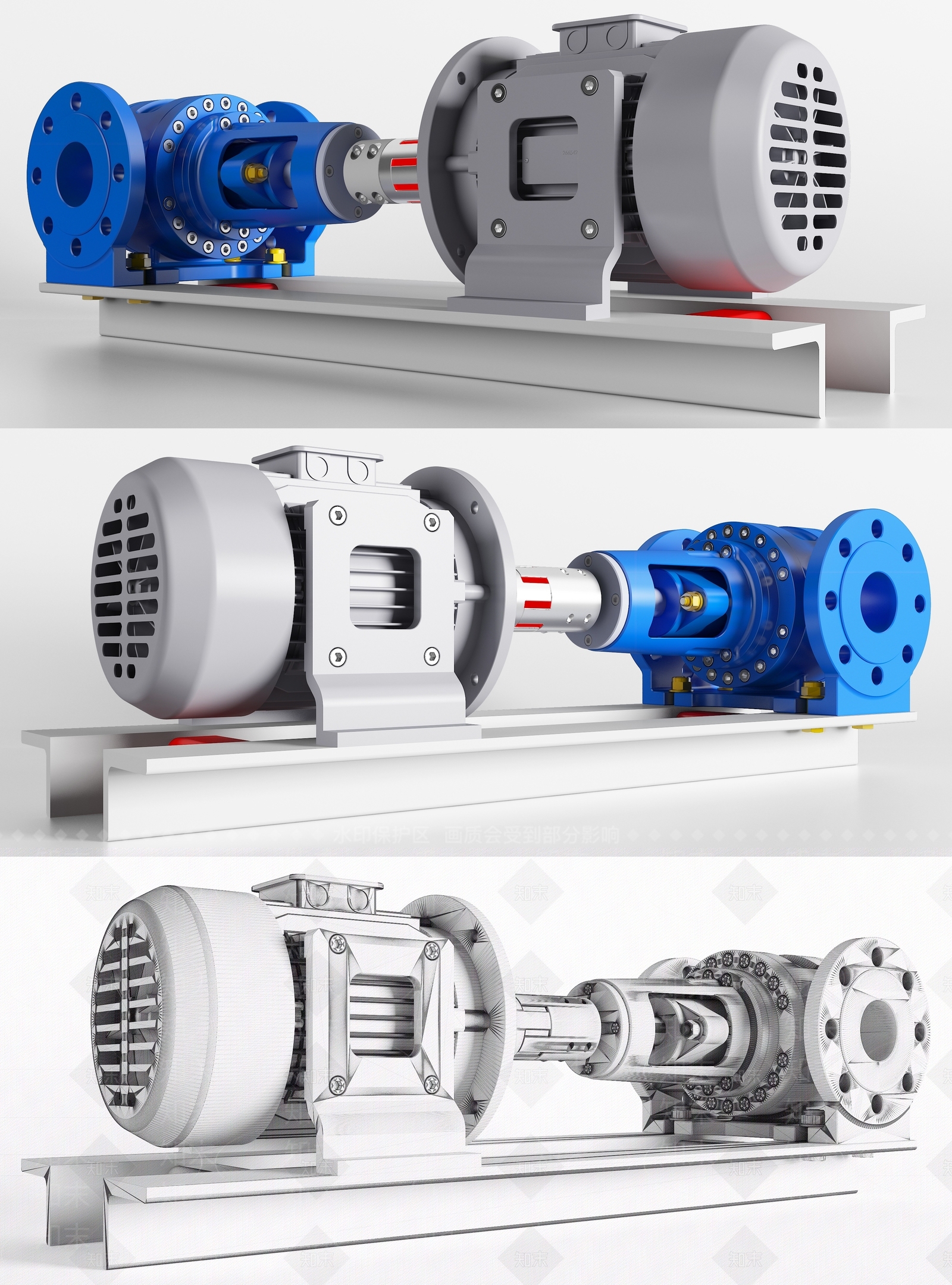 现代工厂机械3D模型下载【ID:555674991】