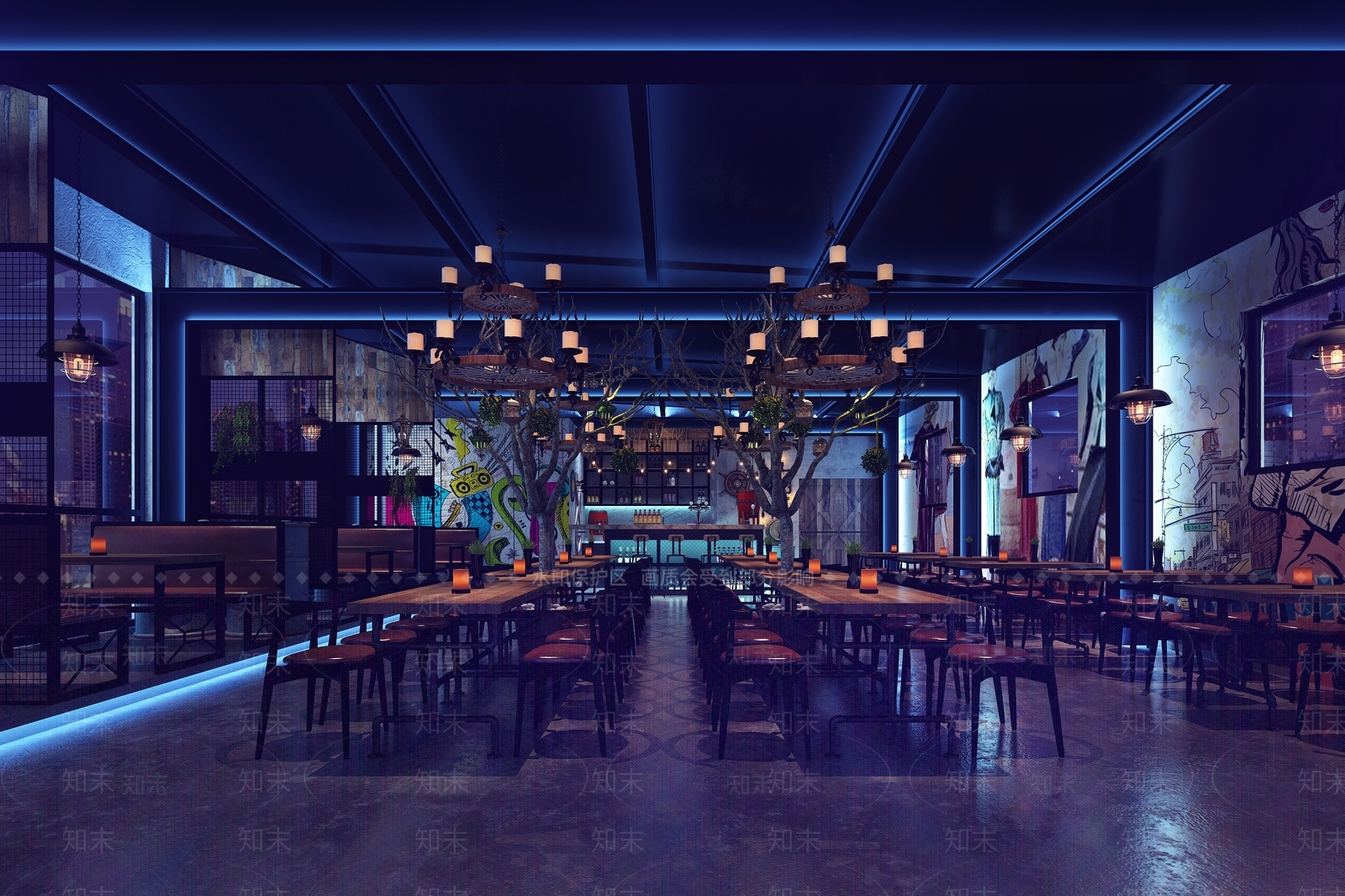 工业风小酒吧3D模型下载【ID:955721488】