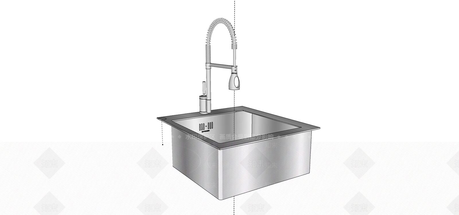 现代风格水槽SU模型下载【ID:755722707】