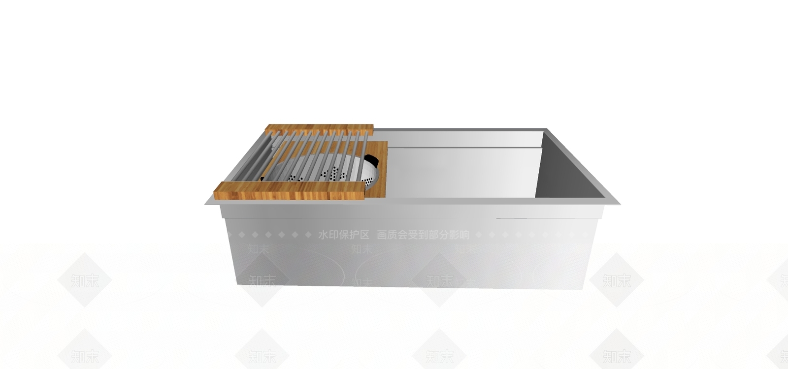 现代风格水槽SU模型下载【ID:755722732】