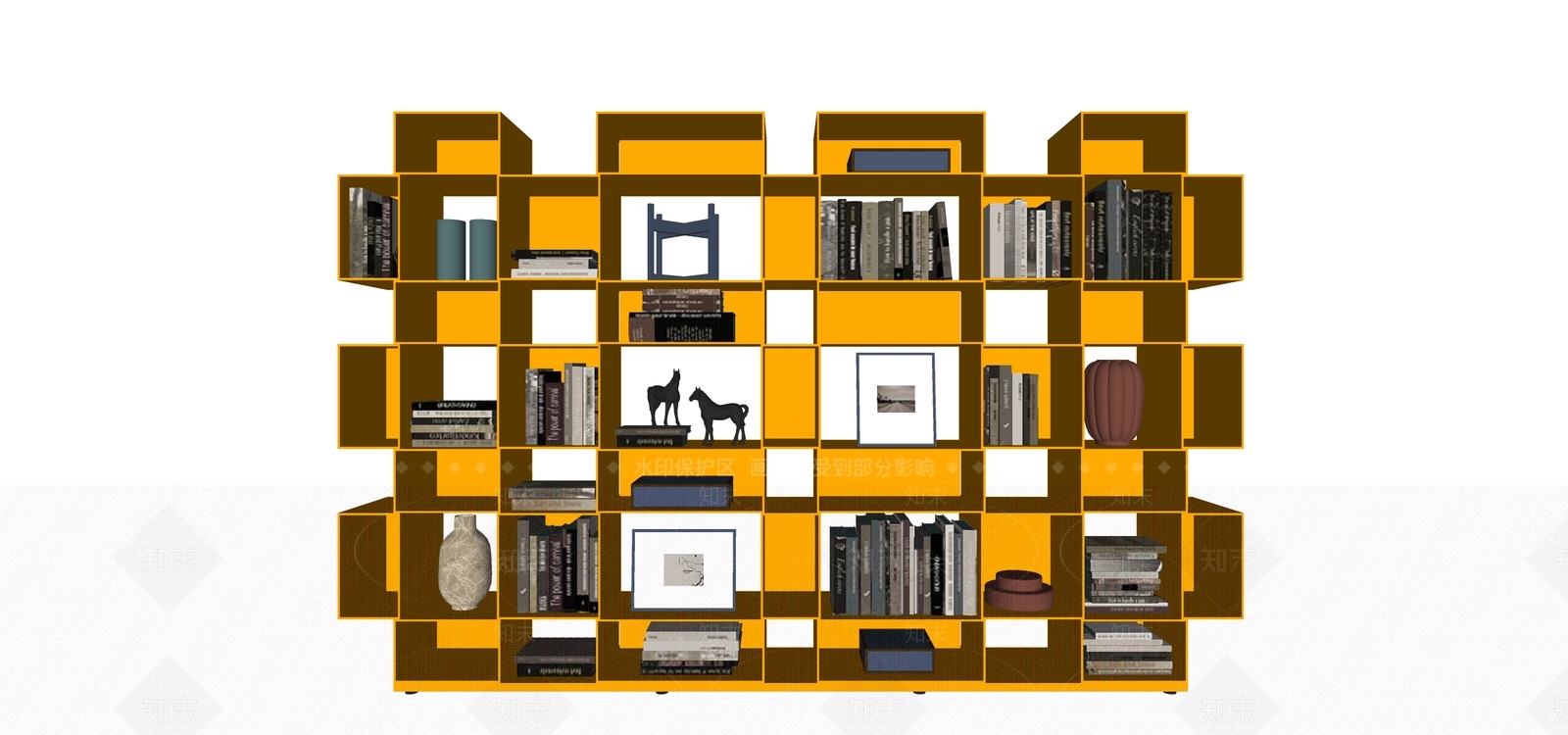 现代简约陈列柜SU模型下载【ID:355745334】