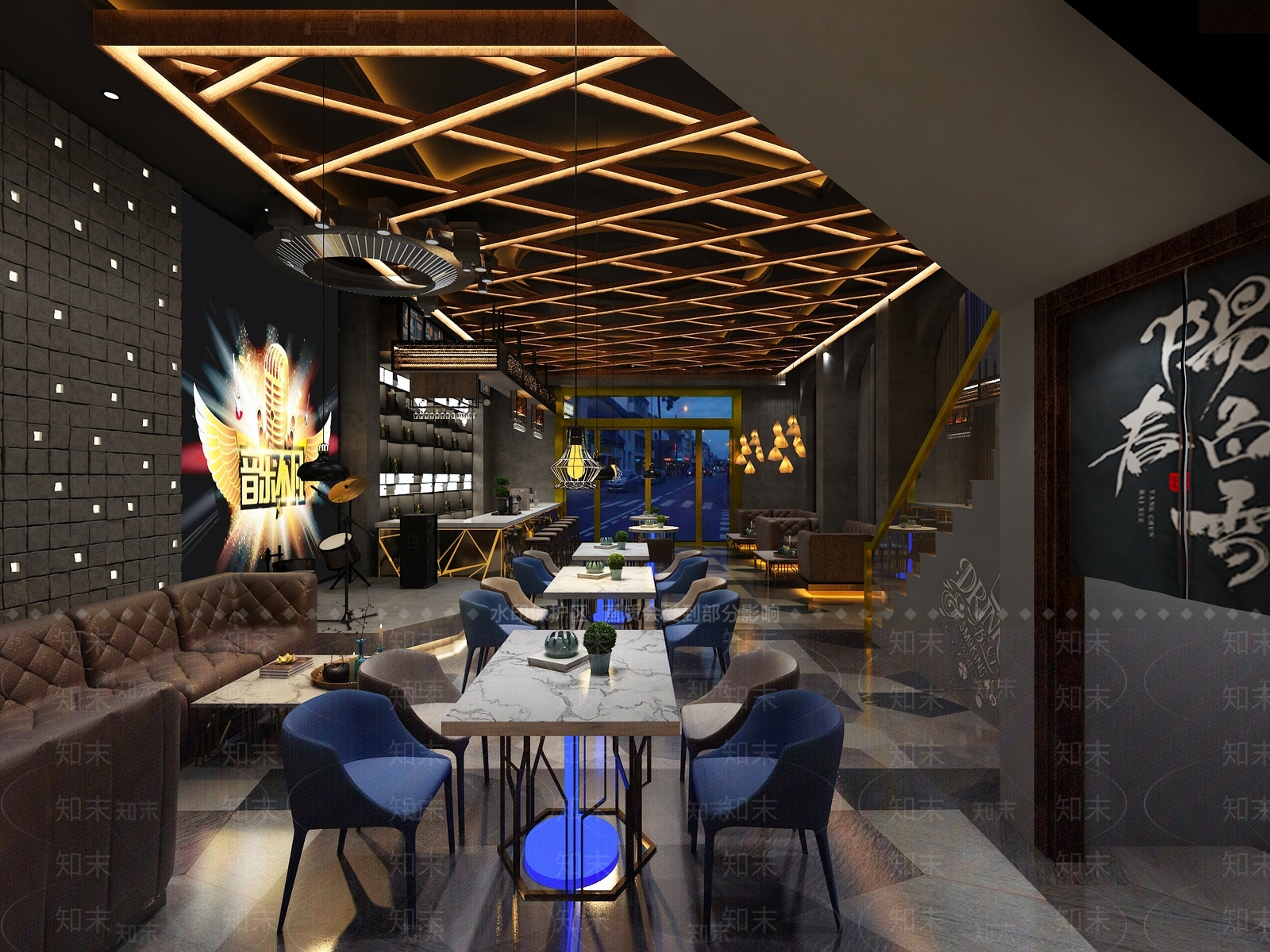 现代小清吧3D模型下载【ID:955746472】