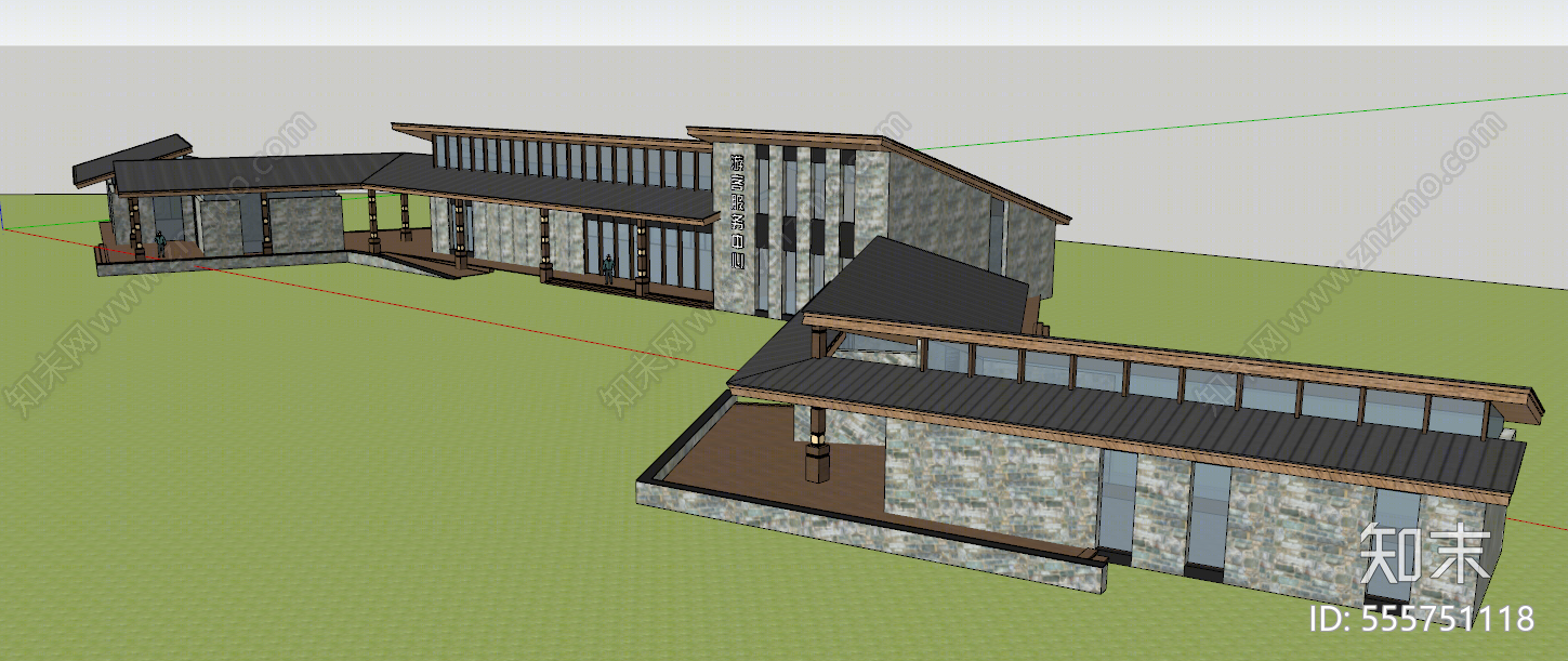 其他风格游客中心SU模型下载【ID:555751118】