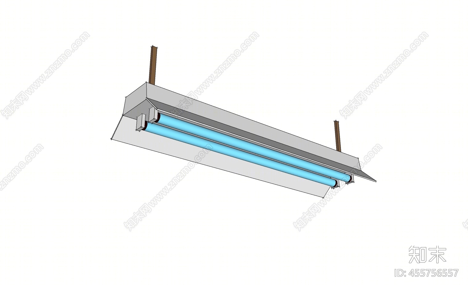 现代风格日光灯SU模型下载【ID:455756557】