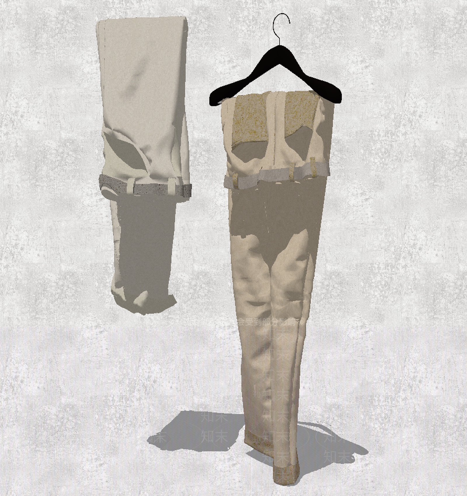 现代风格裤子SU模型下载【ID:955760922】