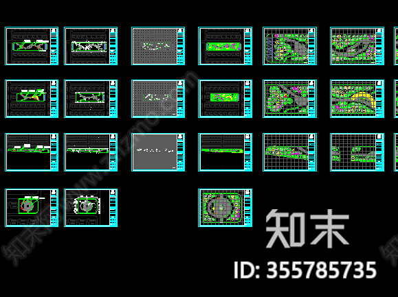 农村庭院花园健身公园景观施工图cad施工图下载【ID:355785735】