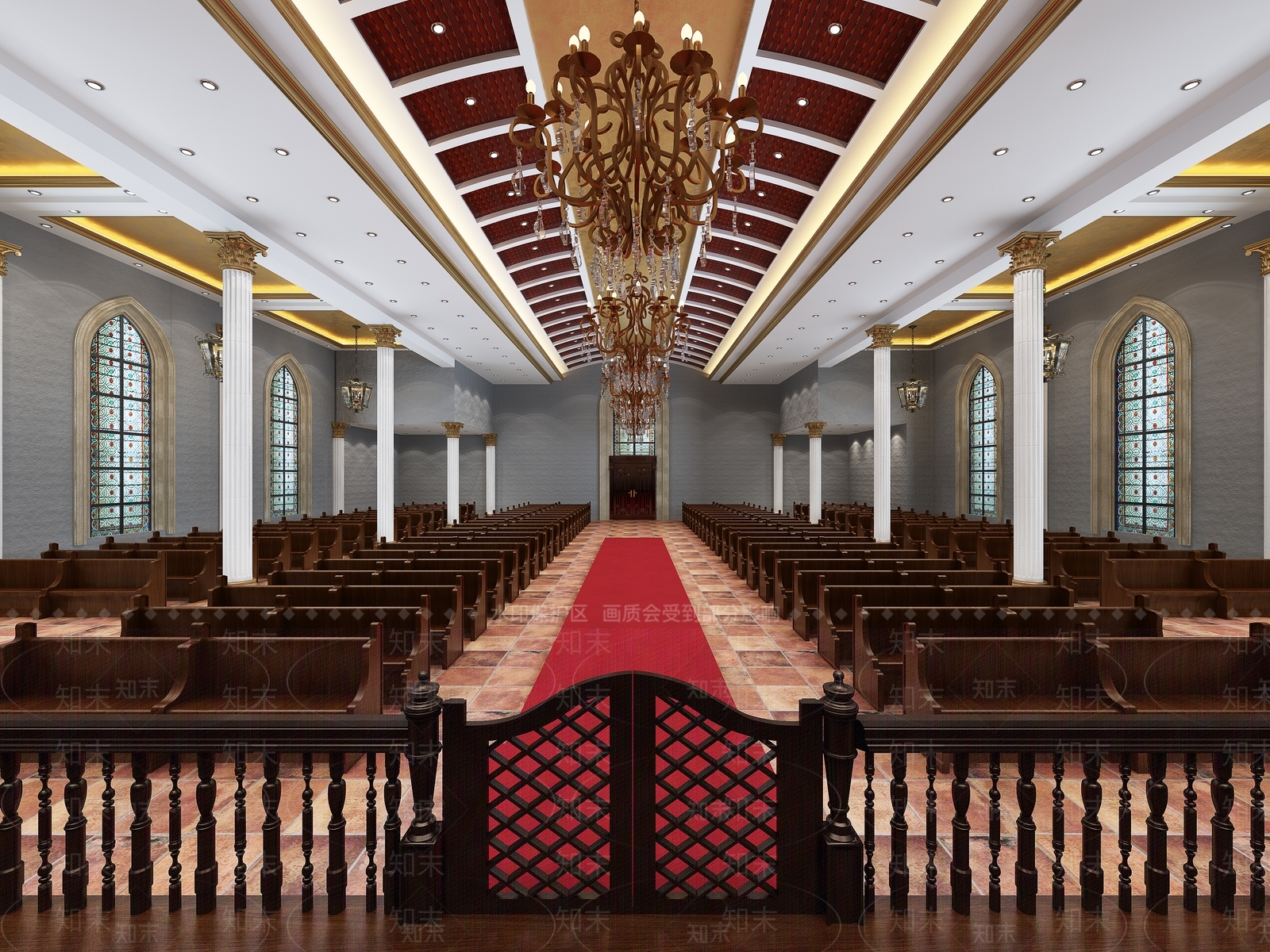 欧式古典教会3D模型下载【ID:955786543】