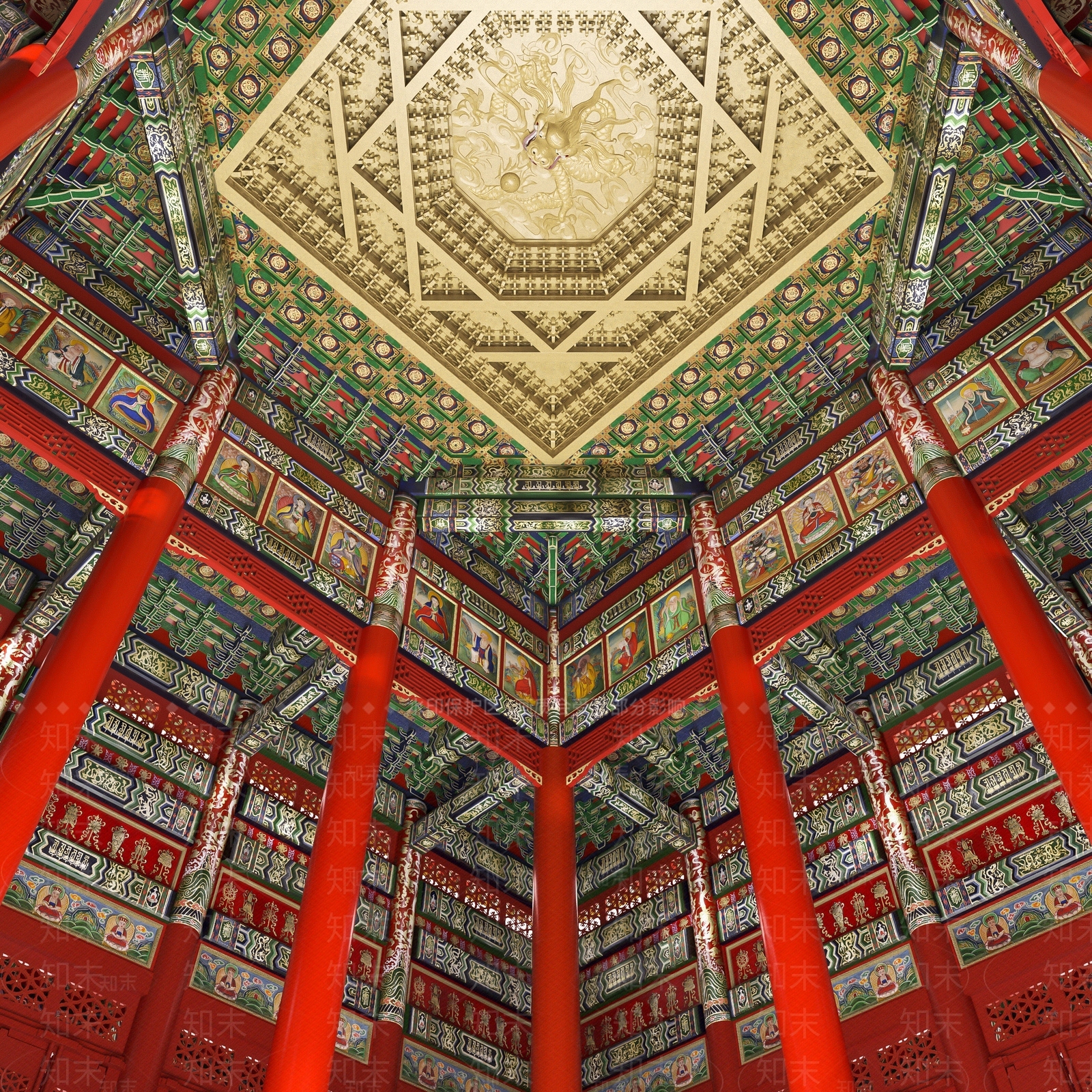 中式宫殿模型3D模型下载【ID:555790677】