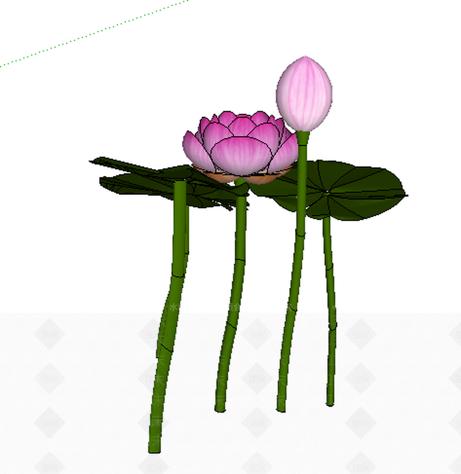 现代风格花SU模型下载【ID:155798571】