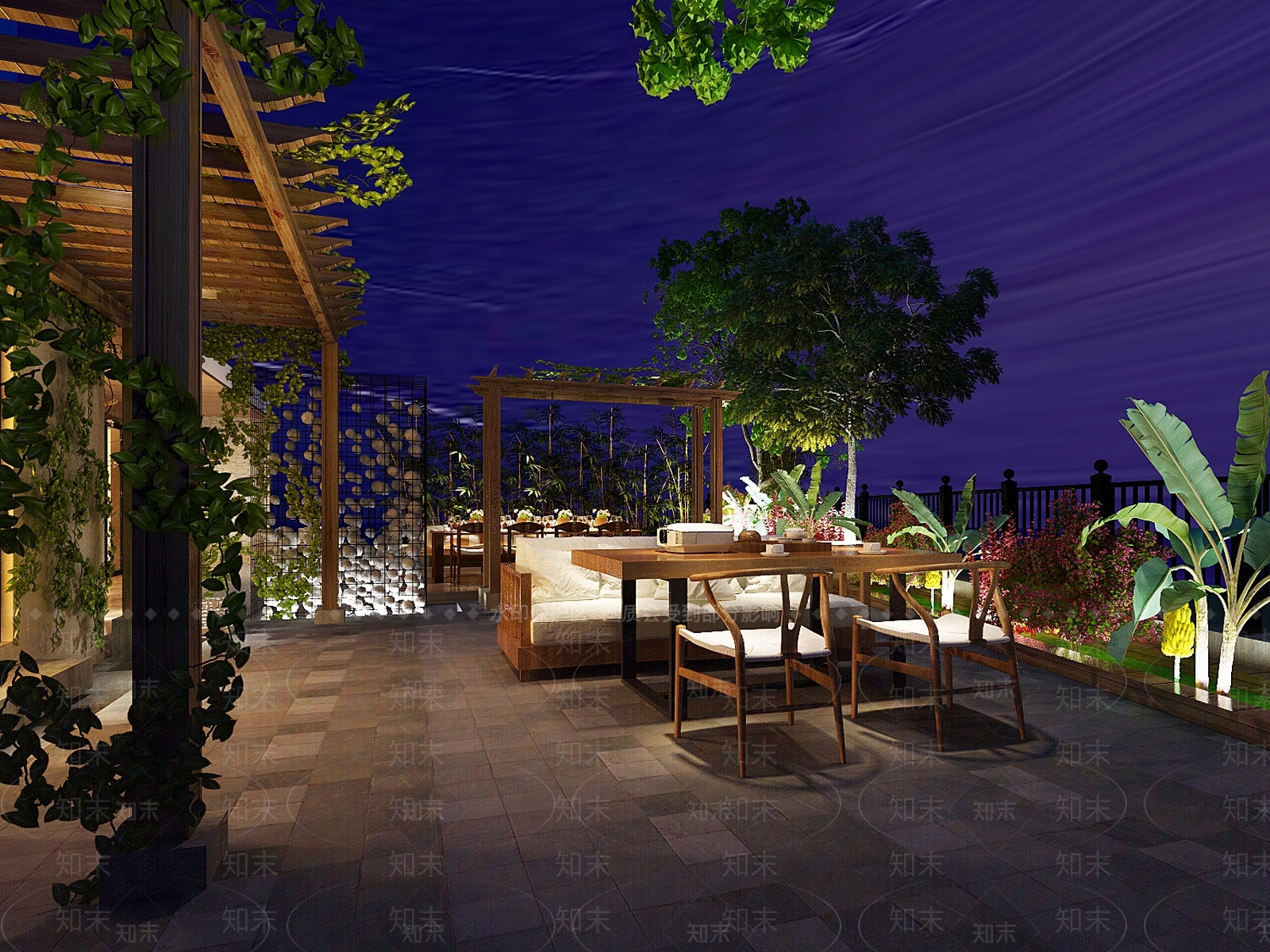 新中式露台3D模型下载【ID:955823271】