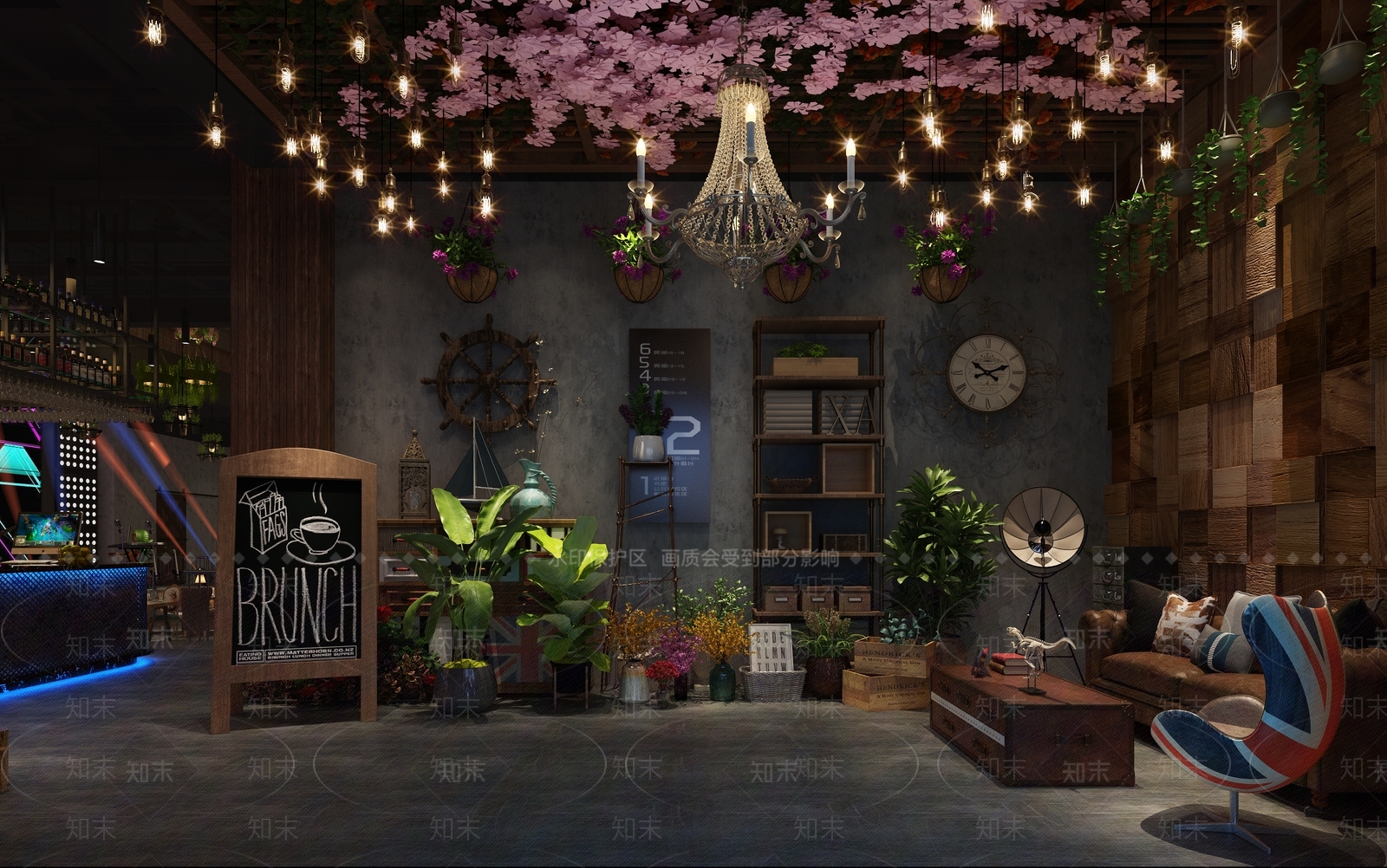 工业风茶馆3D模型下载【ID:1221875199】