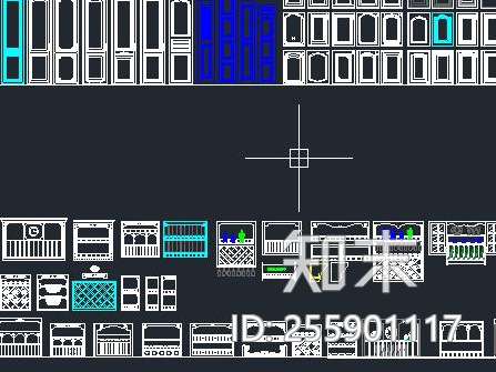 各类风格柜门门板造型施工图下载【ID:255901117】