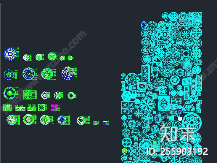 CAD各类图库cad施工图下载【ID:255903192】