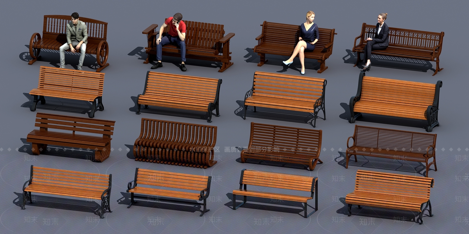 简欧户外椅3D模型下载【ID:355908364】