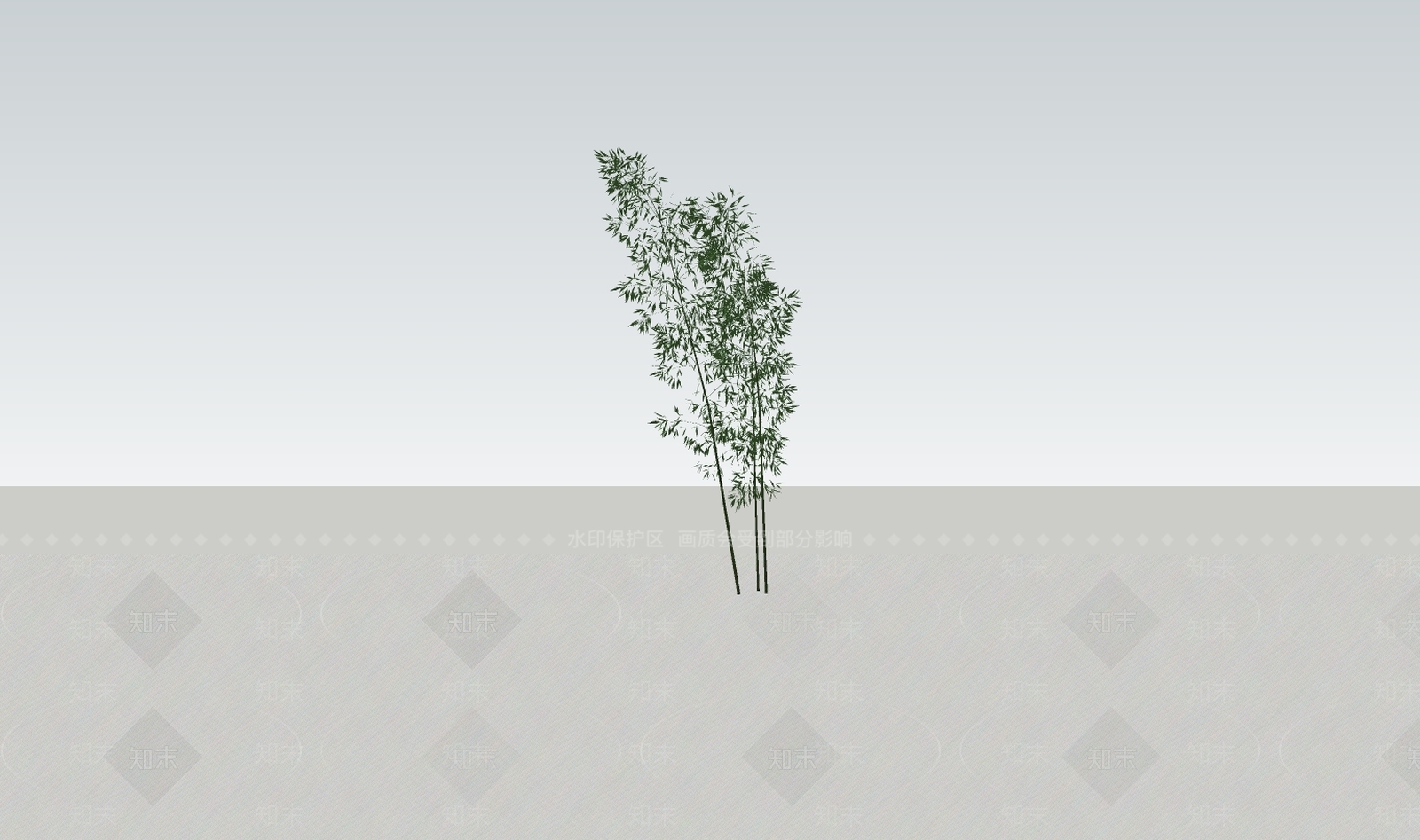 现代风格竹子SU模型下载【ID:155931746】
