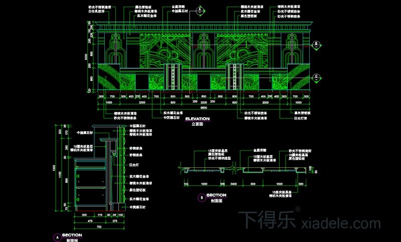 宾馆前台大样图集cad施工图下载【ID:655937623】