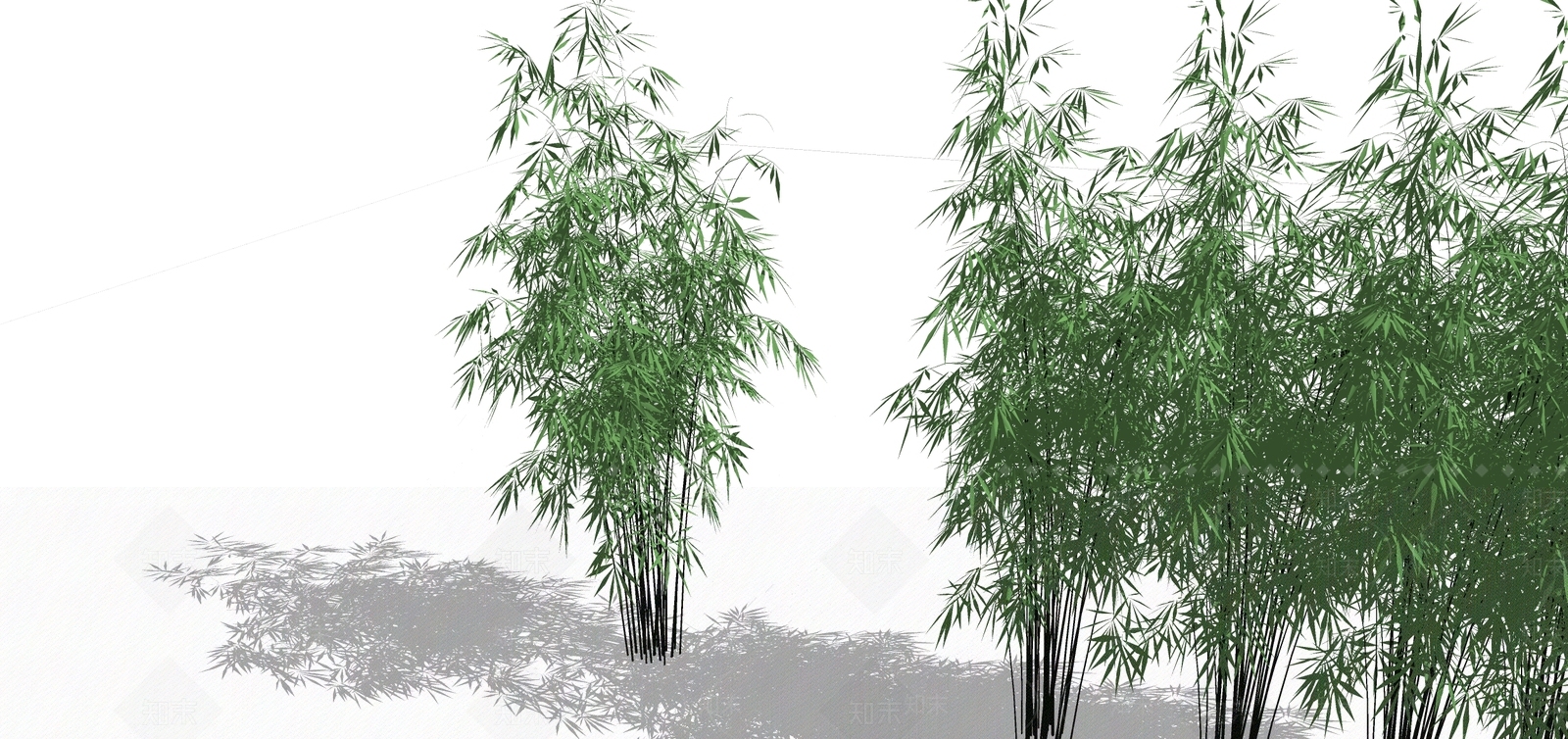 现代风格竹子SU模型下载【ID:155955730】