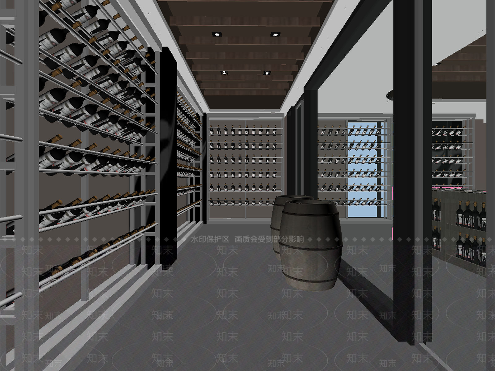 现代风格酒窖SU模型下载【ID:655956107】