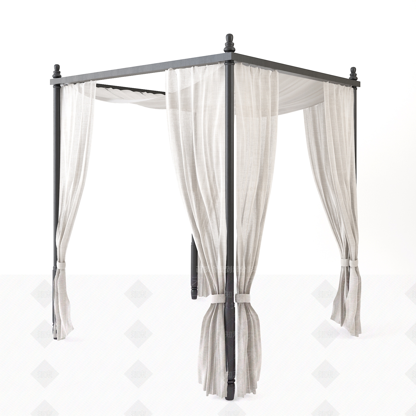 现代蚊帐3D模型下载【ID:955973748】